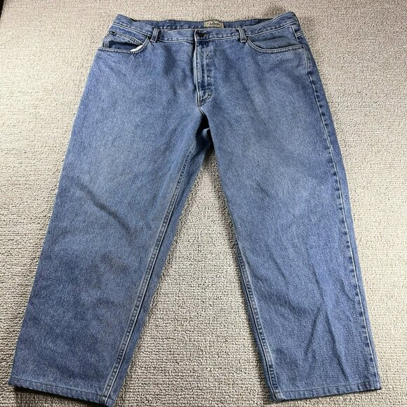L.L. Bean Relaxed Fit Straight Leg Denim Jeans Blue Men’s Size 42 x 29 - Picture 1 of 6